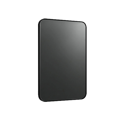HardwareCity 450MM X 600MM BLACK RECTANGULAR ALUMINIUM FRAME MIRROR 4560